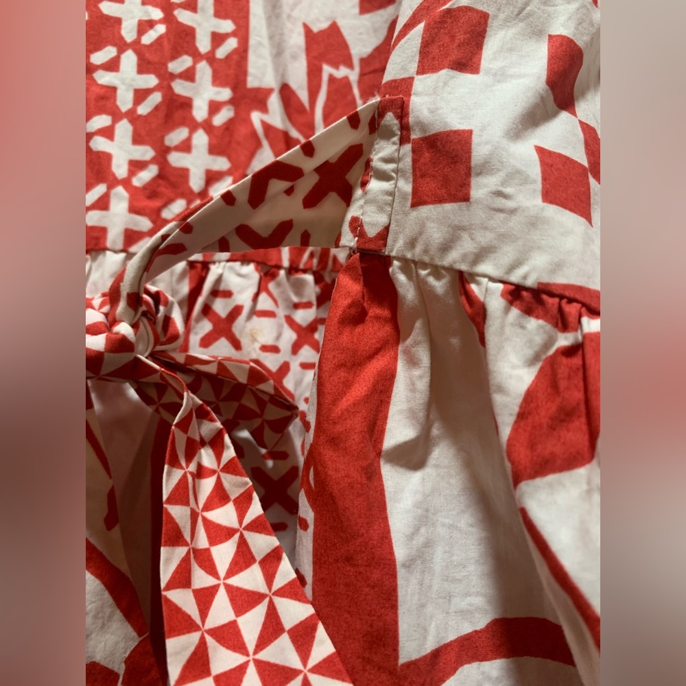 Preowned Anthropologie Maeve Printmaker Poplin Shirt Dress Size L - Picture 11 of 16
